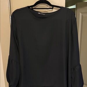 Chic Black Long Sleeve Blouse